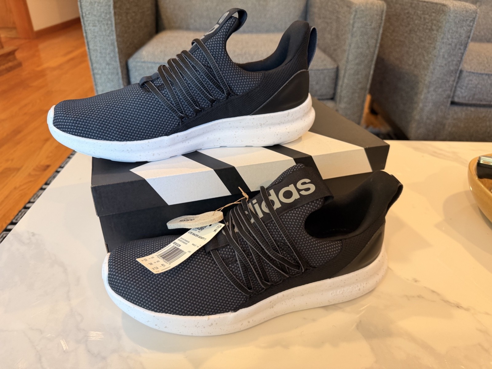 Adidas Men’s Lite Racer Adapt 7.0 Running Shoes – Men’s 10.5 Black/grey/white