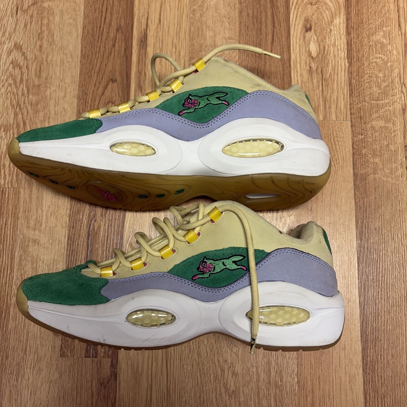 M 11 Reebok BBC Ice Cream x Question Low Yellow Lilac Glow (WITHOUT INSOLES)