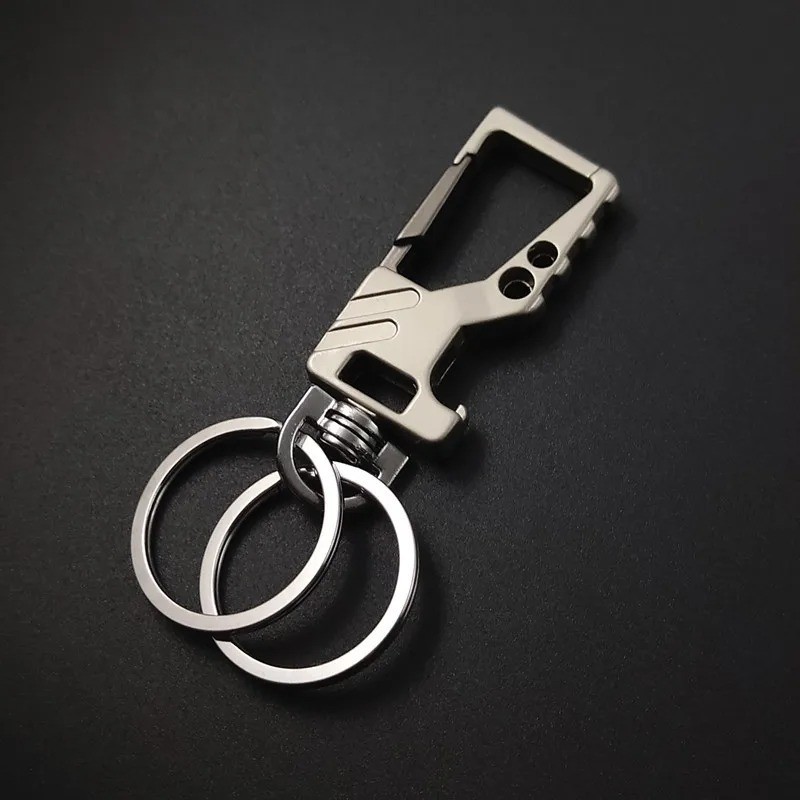 Men’s Keychain Metal Belt Clip Anti Loss Buckle Bottle Opener Key Ring