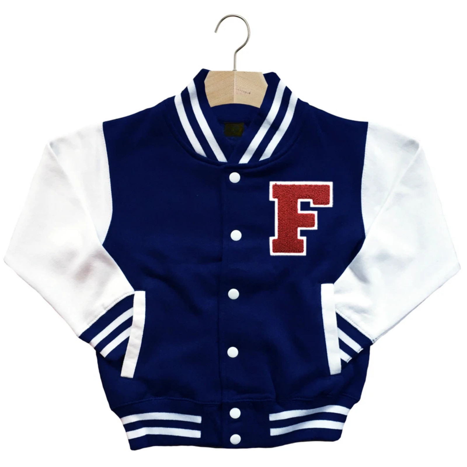 CLASSIC VARSITY BASEBALL JACKET UNISEX PERSONALIZED GENUINE US E COLLEGE LETTER