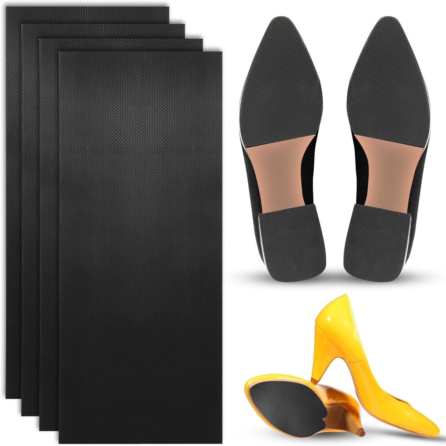 4 Pack Non-Slip Shoe Sole Protector Shoe Bottom Pads Anti Slip Shoe Grips