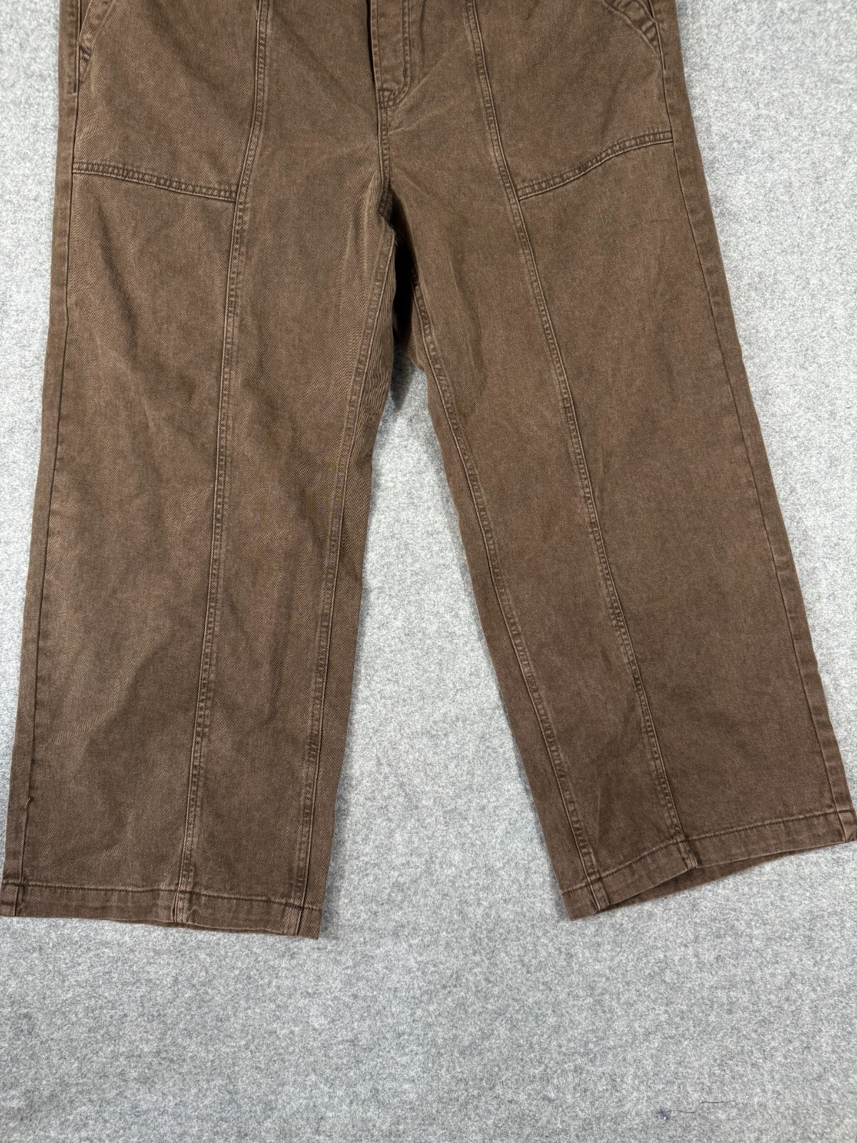 Gap Pull On Pants Womens 2XL Brown Straight Leg Elastic Waist Flat Front NWT