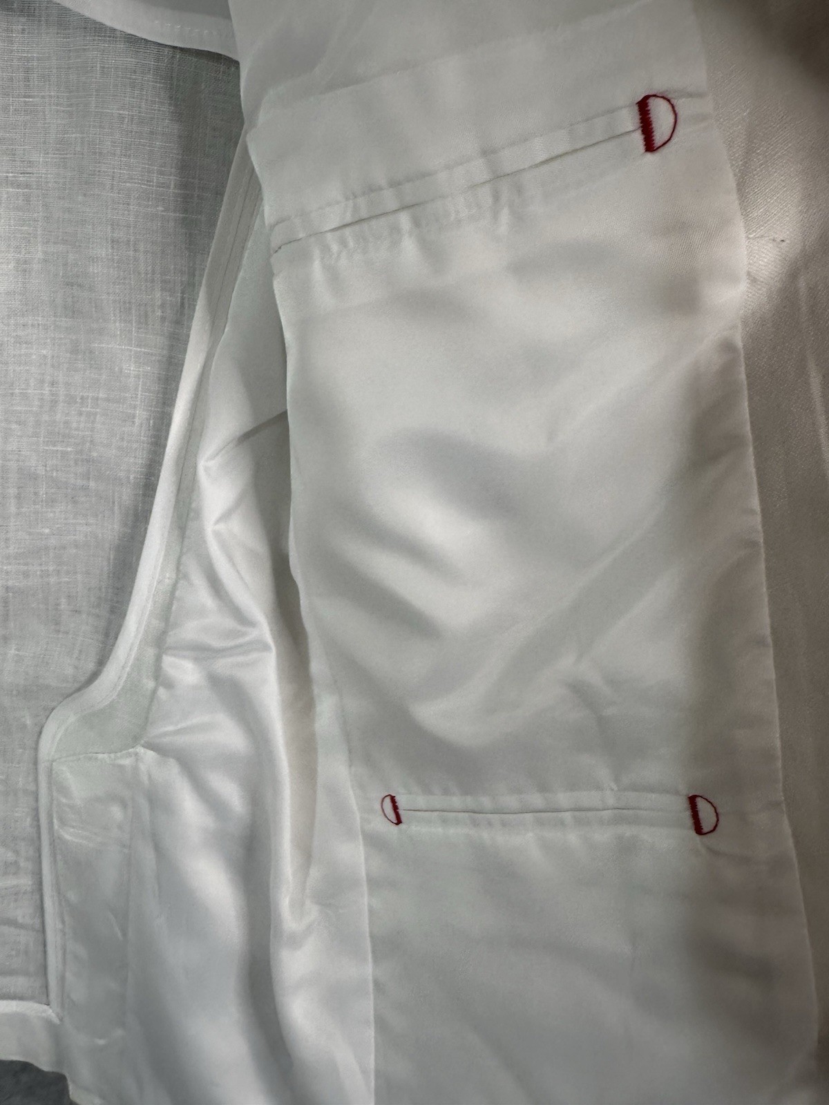 Nautica 100% Linen Blazer Mens 38S White Modern Fit Sport Coat