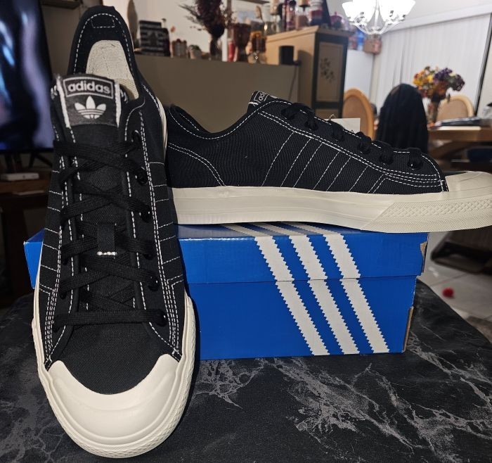 Adidas Nizza RF Core Black/White Size 10M – EE5599