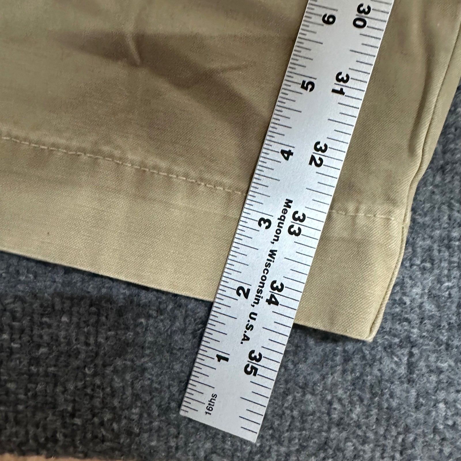 Hugo Boss Pants Mens Size 34 Beige Chino Straight Leg Buckle Waist Casual Tan