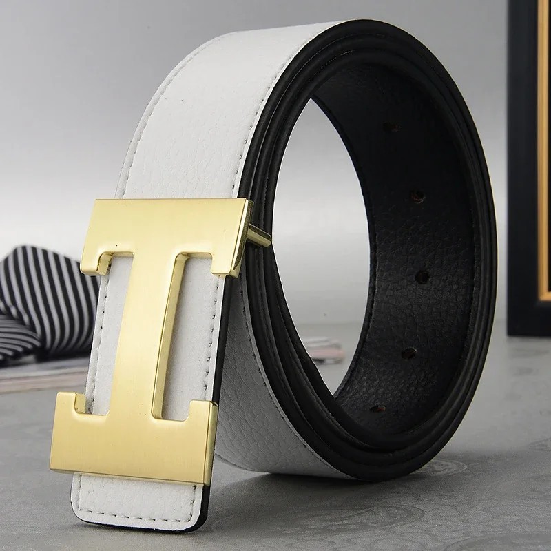Width 3.8cm Famous Brand Belt Men Top Quality Genuine Luxury Leather Belts