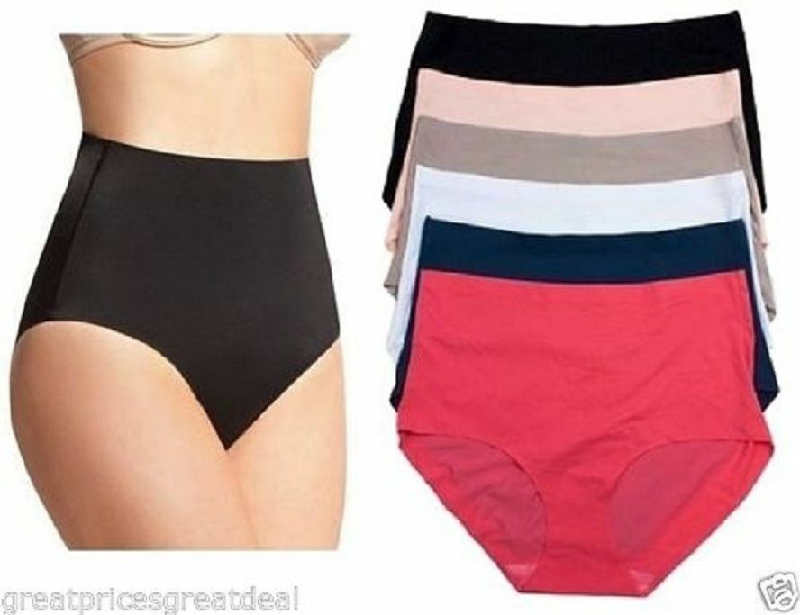 6 12 Womens Seamless No Show Laser Cut High Lot Underwear #BLA87308 S M L XL