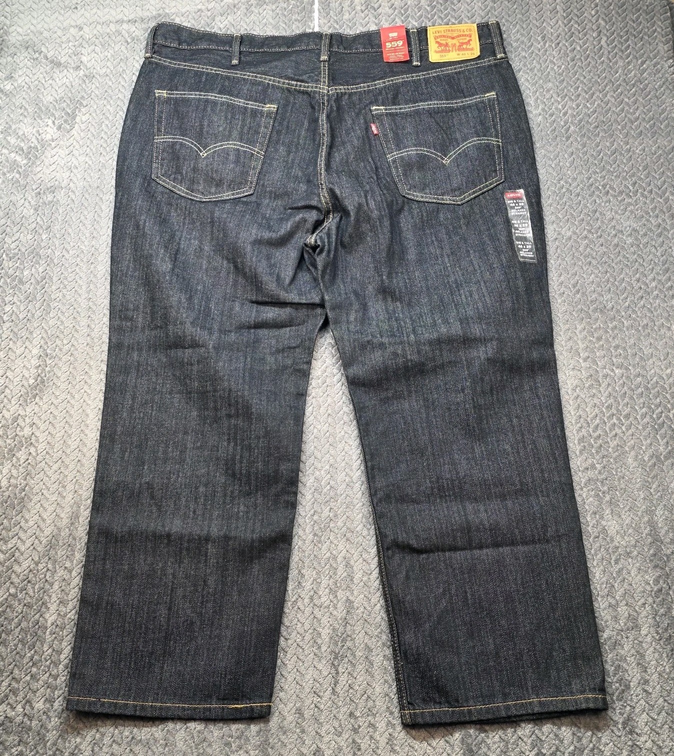Levi’s 559 Relaxed Straight Dark Wash Jeans Men’s 46×29 Fits 46×27.5 Big & Tall
