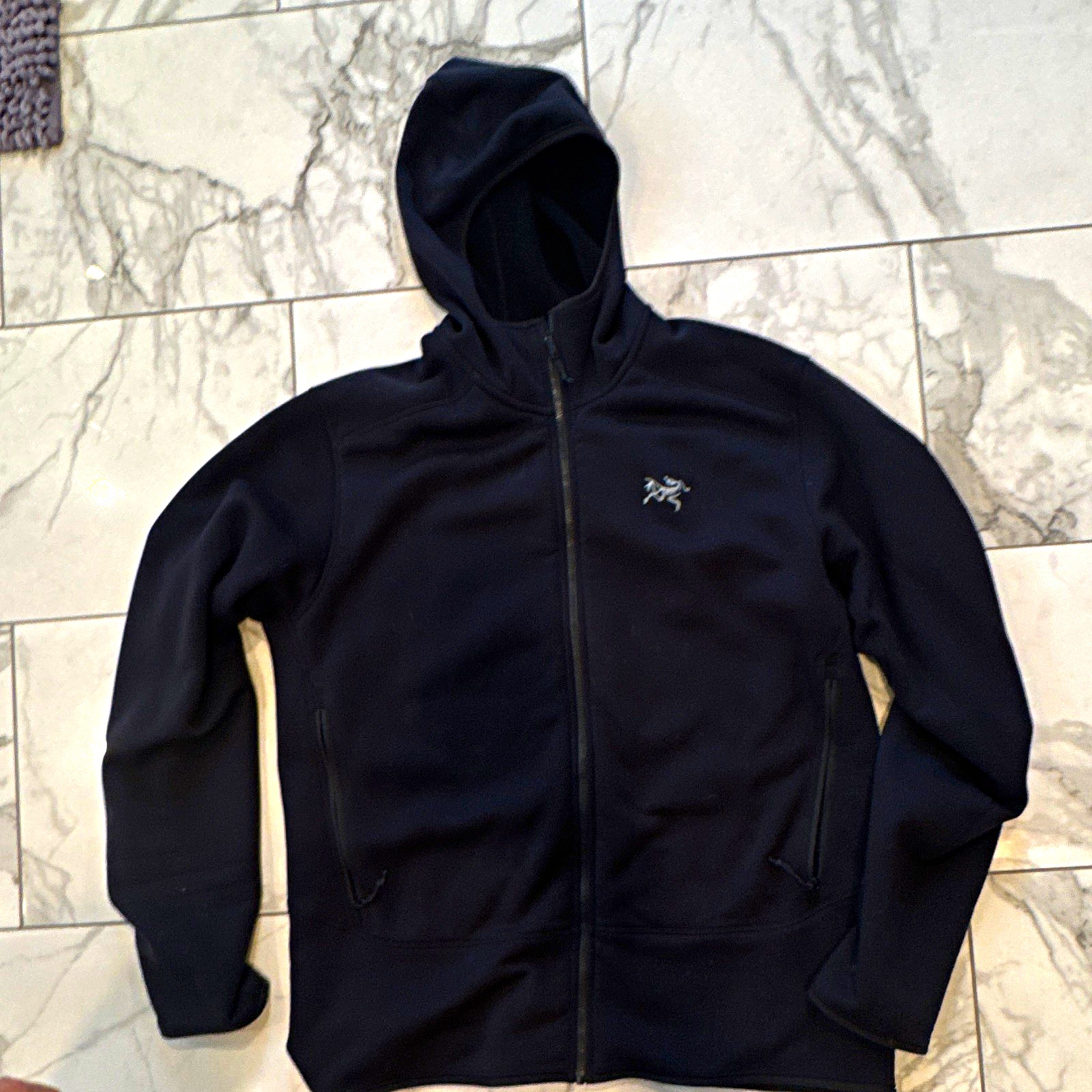 Arc’teryx Kyanite Men’s Full Zip Hooded Fleece Hoodie Black XL polartec