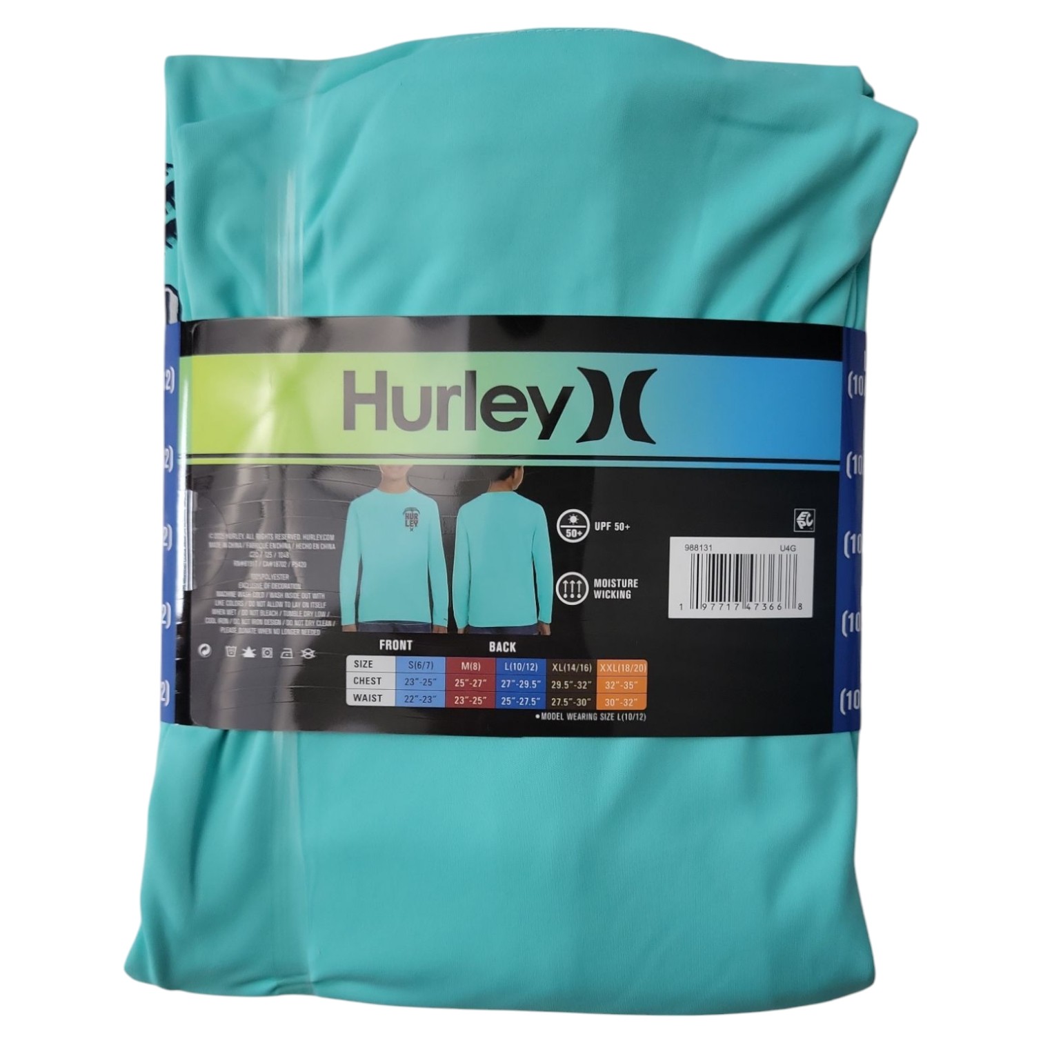 Hurley Boys Long Sleeve Moisture Wicking UV T-Shirt
