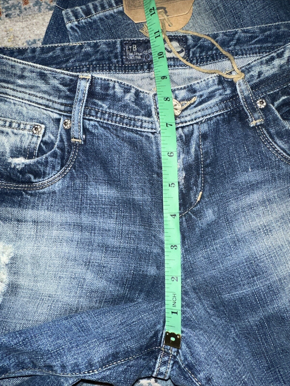 NWT LTB 1948 Women’s Bootcut Low Rise Distressed Denim Cottton Jeans Size 31×32