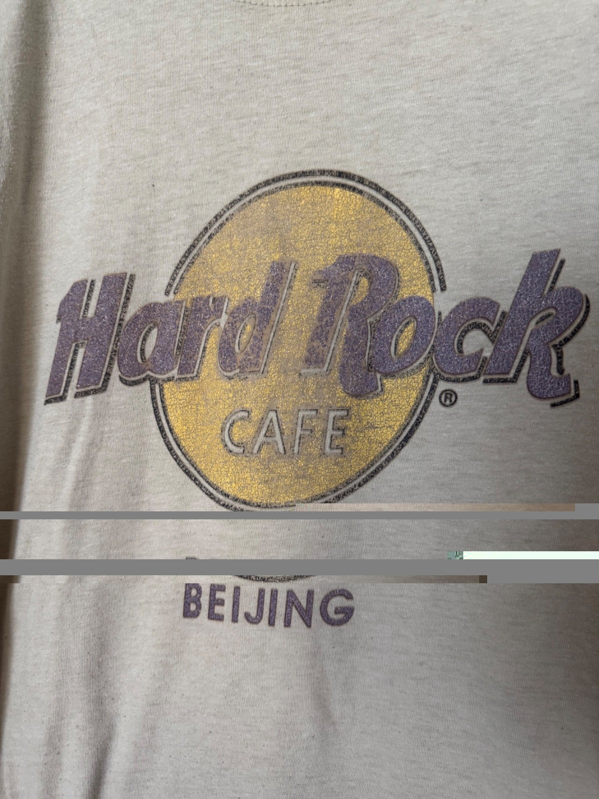 Hard Rock Cafe Beijing China Beige T-Shirt
