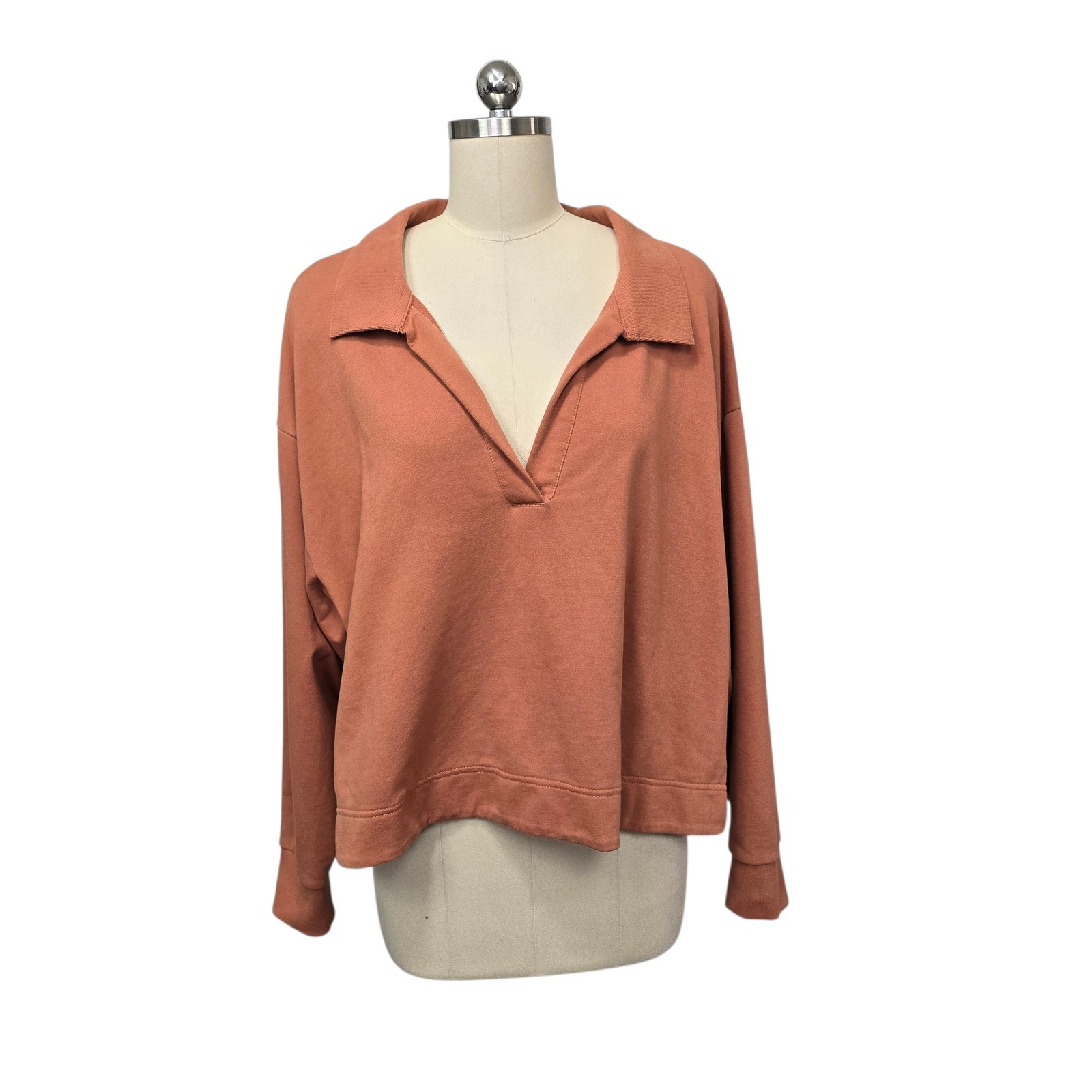Athleta Women’s XL Pullover Sweatshirt Collared Polo Long Sleeve Casual Sporty