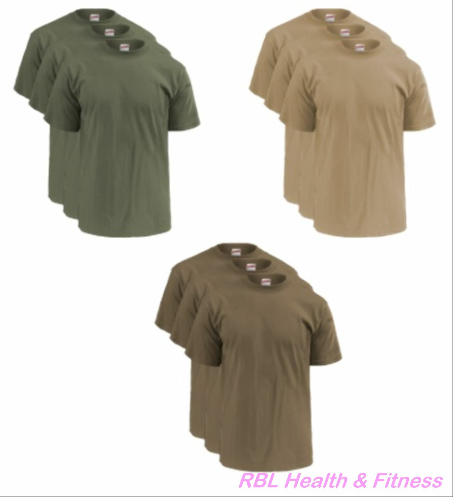 SOFFE 3-Pack OCP Men’s T-Shirts – 50/50 Cotton Poly – M280 Olive, Sand or Tan