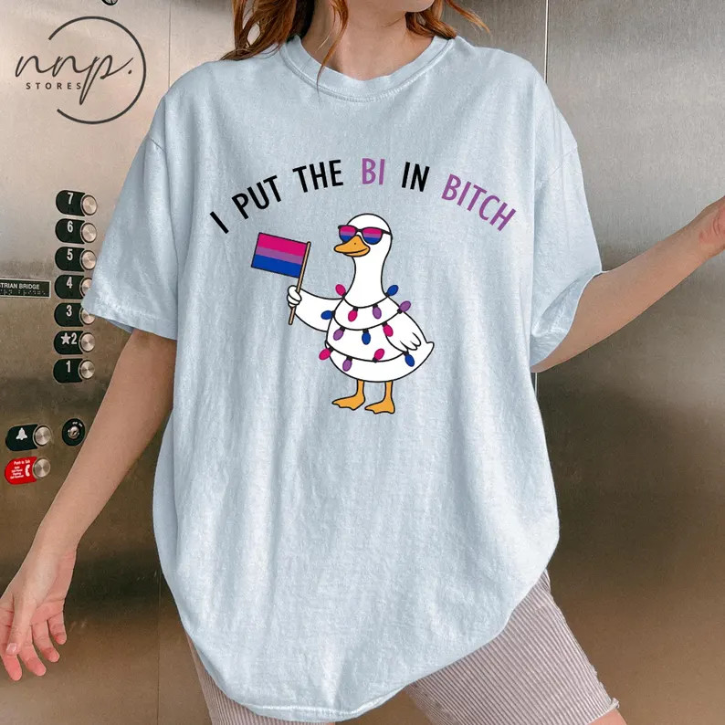 Put the Bi in Bitch Comfort Tee Bi Pride LGBTQ Funny Sarcastic