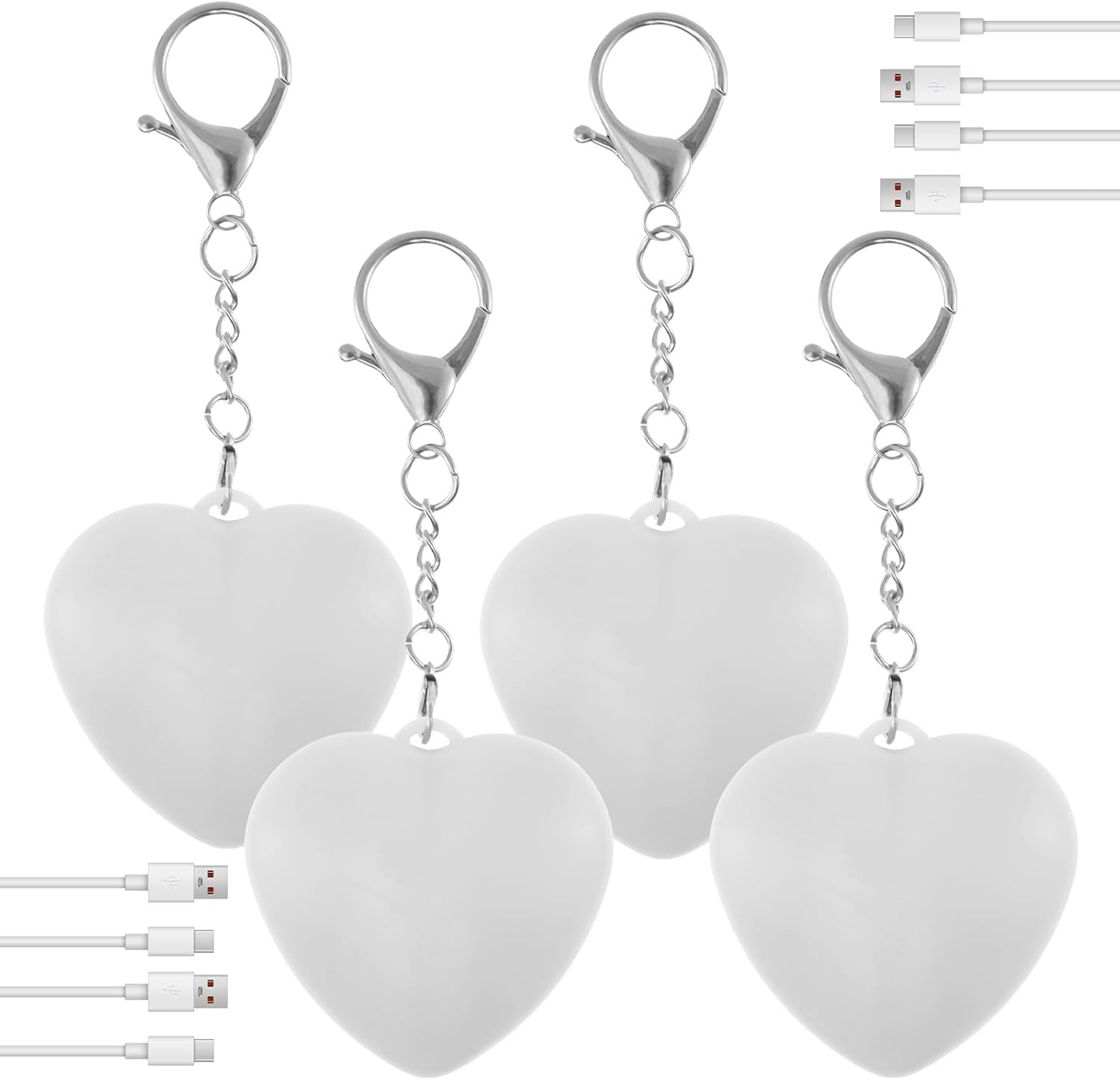 4Pcs Purse Glow Heart Light – Automatic Sensor Purses Lamp, Portable Touch Activ