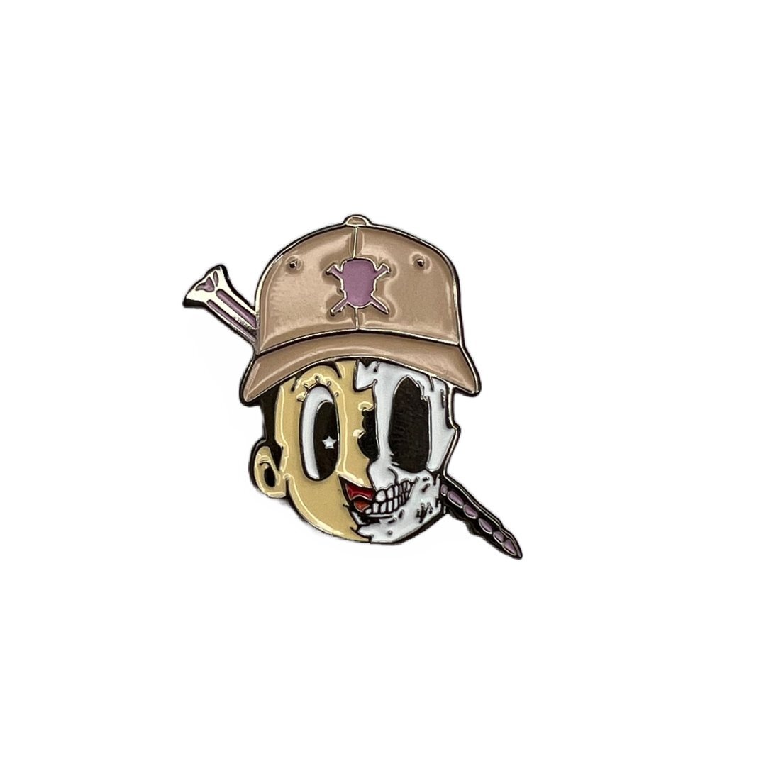 Screw Head Skull Hat Pin