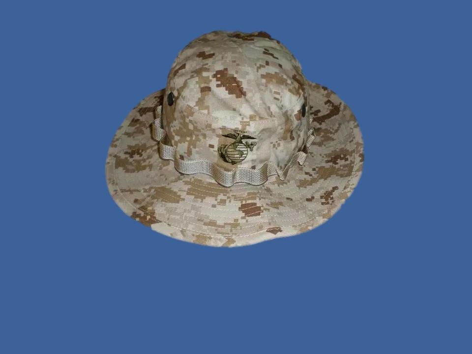 MARINE CORPS BOONIE HAT USMC DIGITAL DESERT MARPAT CAMOUFLAGE USA MADE M-L-XL