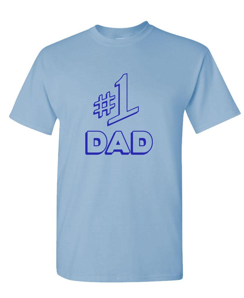 NUMBER 1 DAD – funny fathers day – Mens Cotton T-Shirt