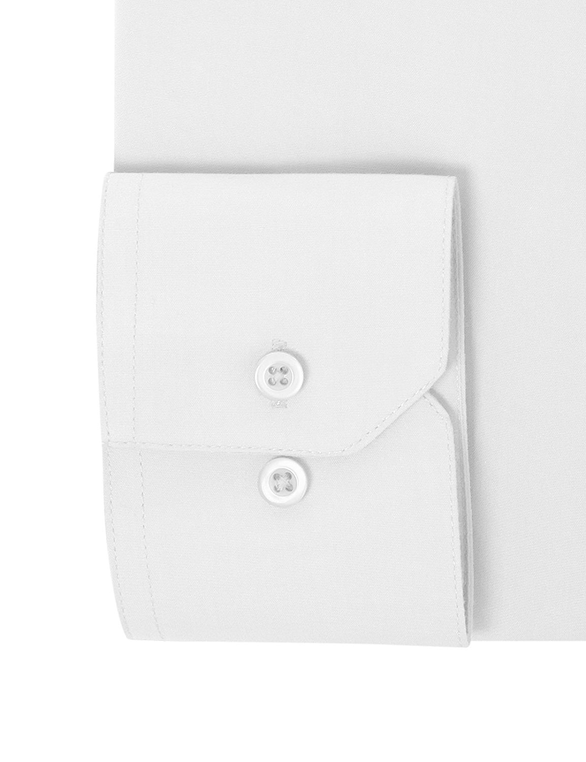 Berlioni Italy Men’s Premium French Convertible Cuff Solid Dress Shirt White