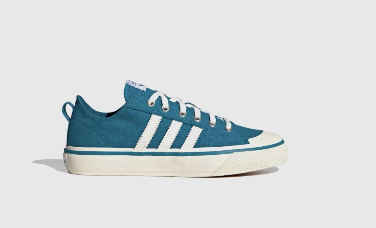 Adidas Nizza RF Originals Blue White Gum Lace up Sneakers Retro HQ8566 Mens Size