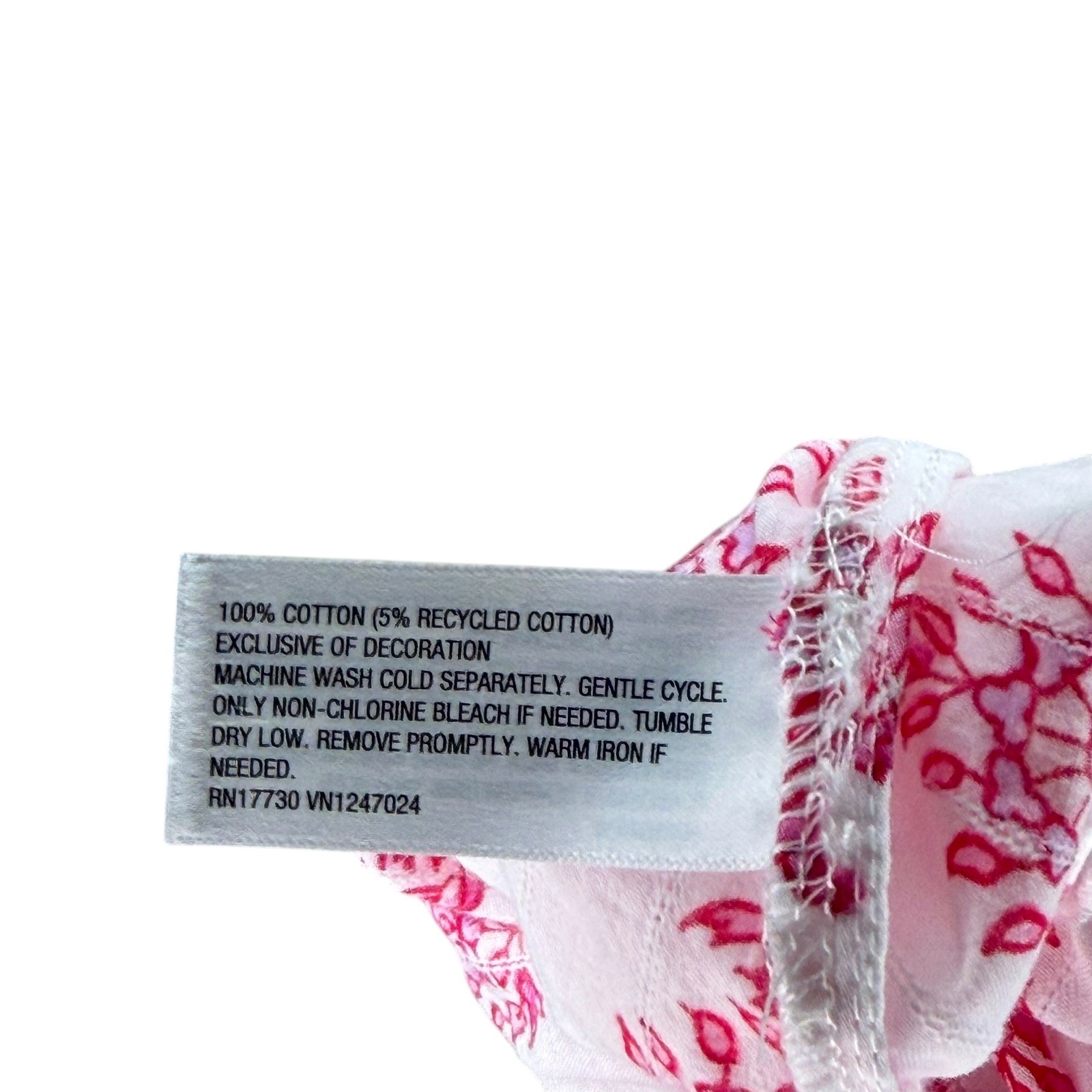 ROLLER RABBIT x Target Shirt Pink White Block Print Tassel Crop Women’s XXS NEW