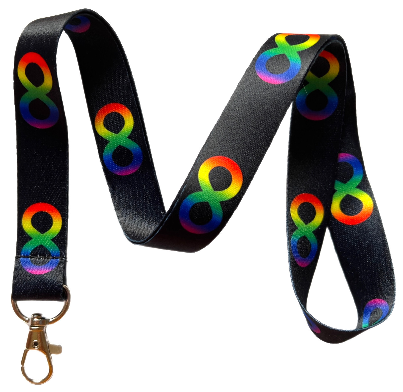 Autism Awareness Infinity Symbol Lanyard Id Badge Holder Keychain By Execucat