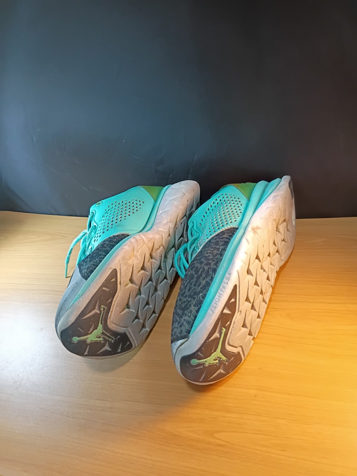 Nike Air Jordan Lunarlon Turquoise Black Trainers 820253-303 Mens Size 12