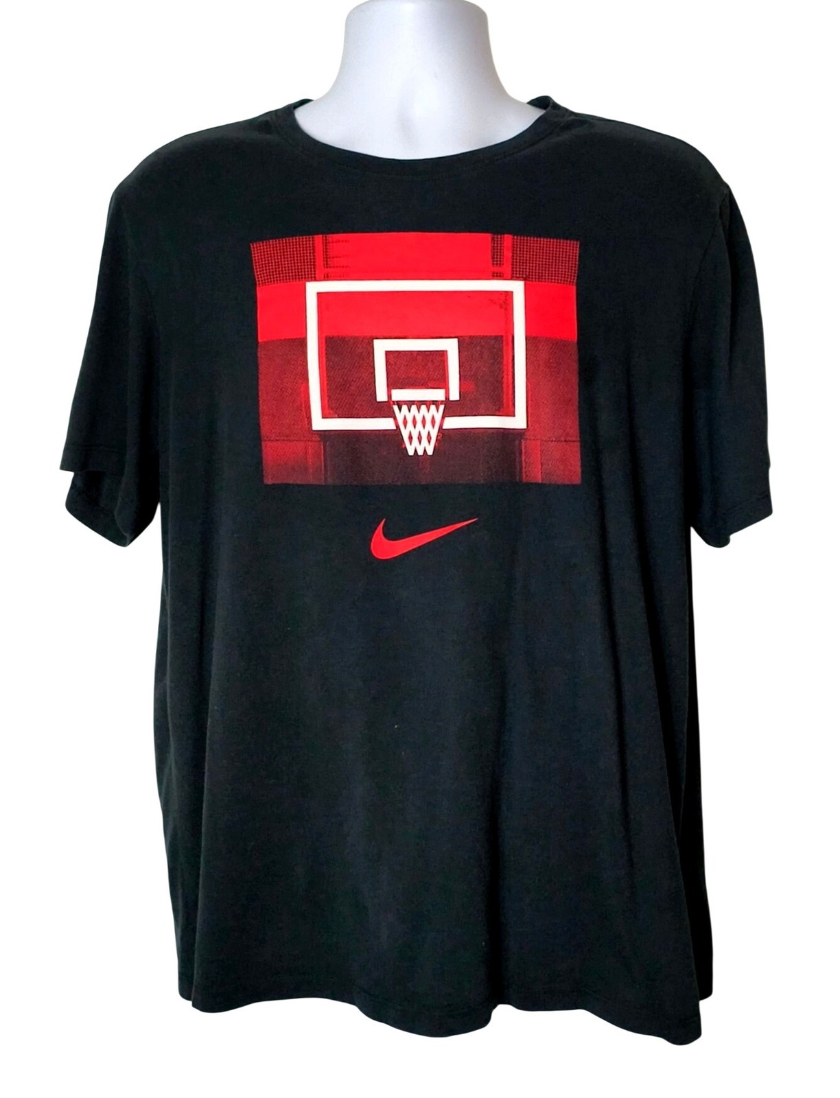Nike Mens L Tee Black Basketball Graphic Dri-FIT Casual Sporty Athleisure SS