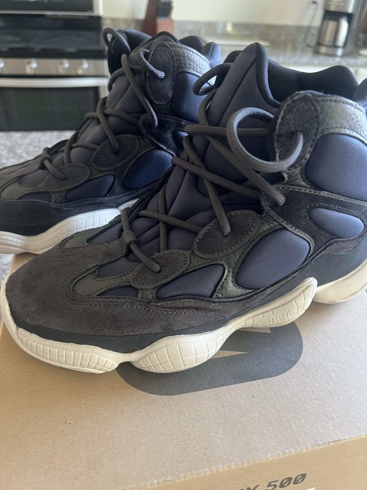 Adidas Yeezy 500 High Slate size 10 FW4968 Black Navy