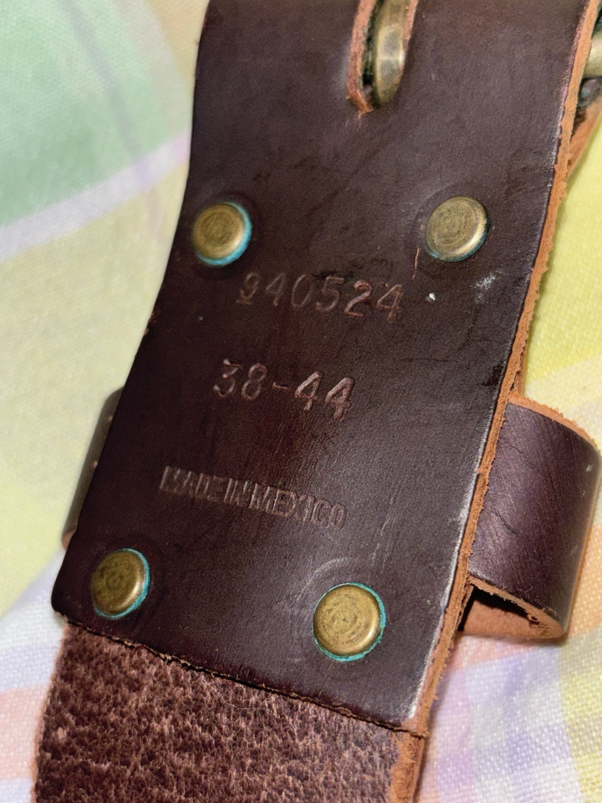 Craftsman Leather Work Brown Men’s Solid Adjustable Belt Size 38-44 1.5
