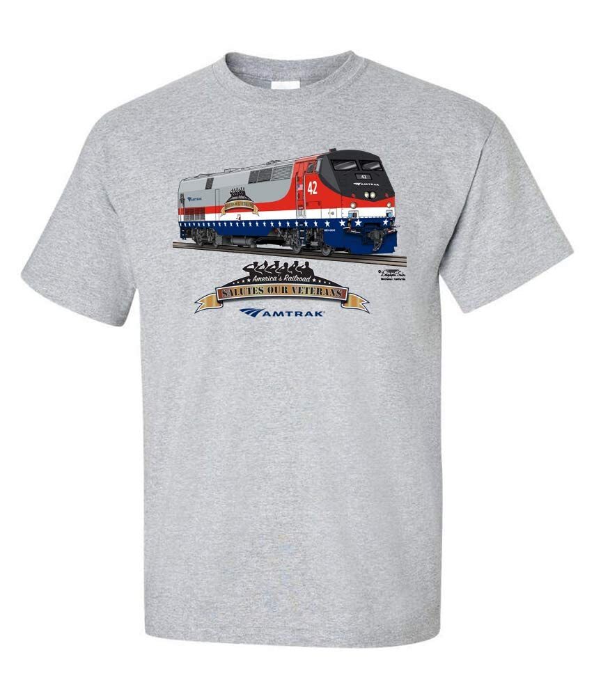 Amtrak Veterans Tribute Trains Authentic Railroad T-Shirt [121]