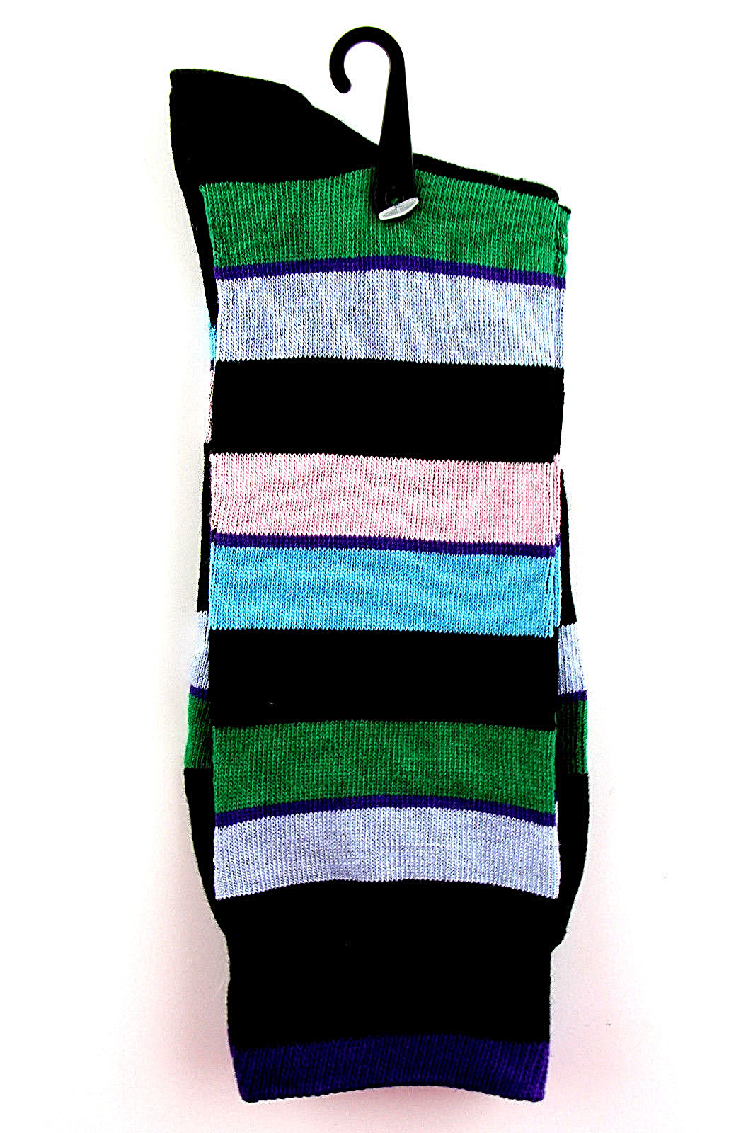 Men’s Casual Socks Goldstar Fashion Cotton Blend Wide Stripe Purple Top Footwear