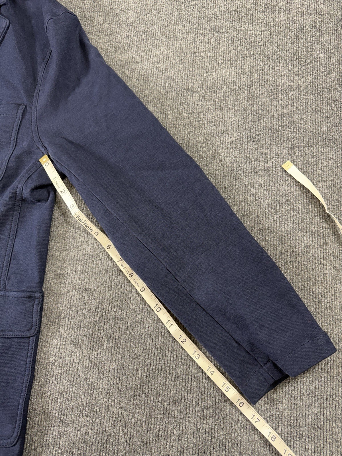 The Normal Brand Men’s Twill Cotton Blazer Blue Regular Fit Single-Breasted L