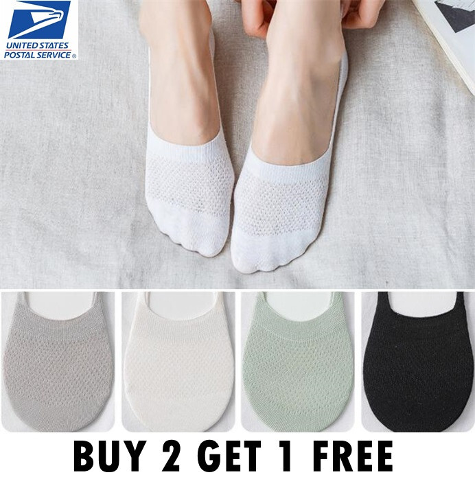 1-6 Pairs Mens Womens Summer No Show Invisible Nonslip Boat Cotton Low Cut Socks