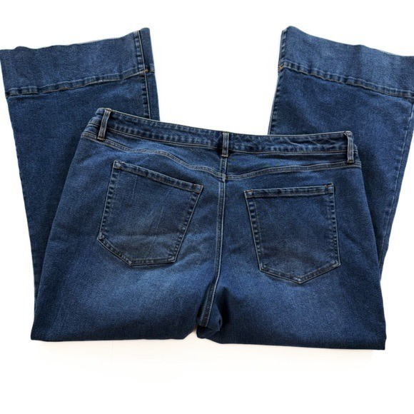 Lane Bryant Jeans Womens Plus Sz 22 Button Fly Stretch Wide Leg Trouser