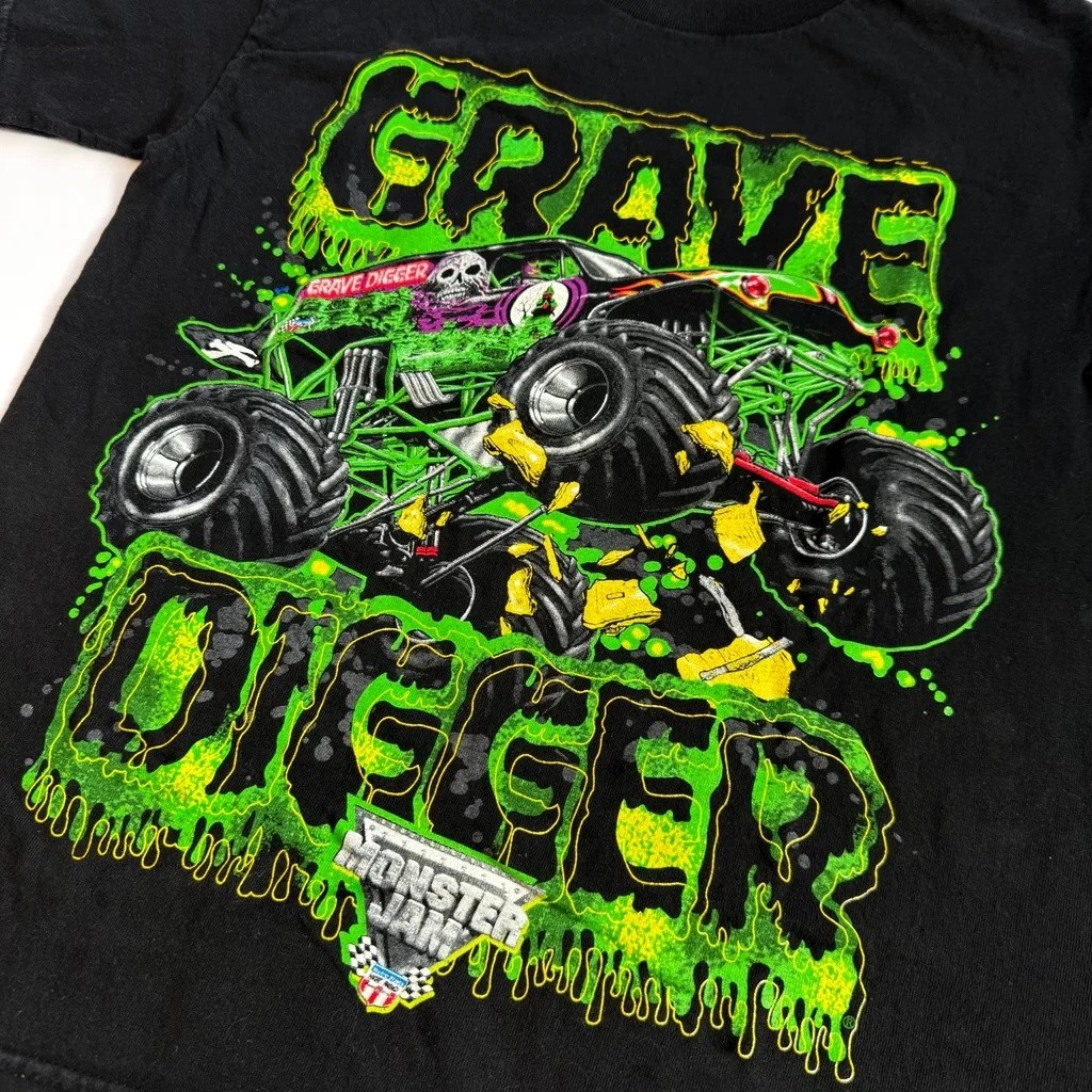 Grave Digger Printed Women Mens Cotton Black All Size T- Shirt S-5XL KK2573