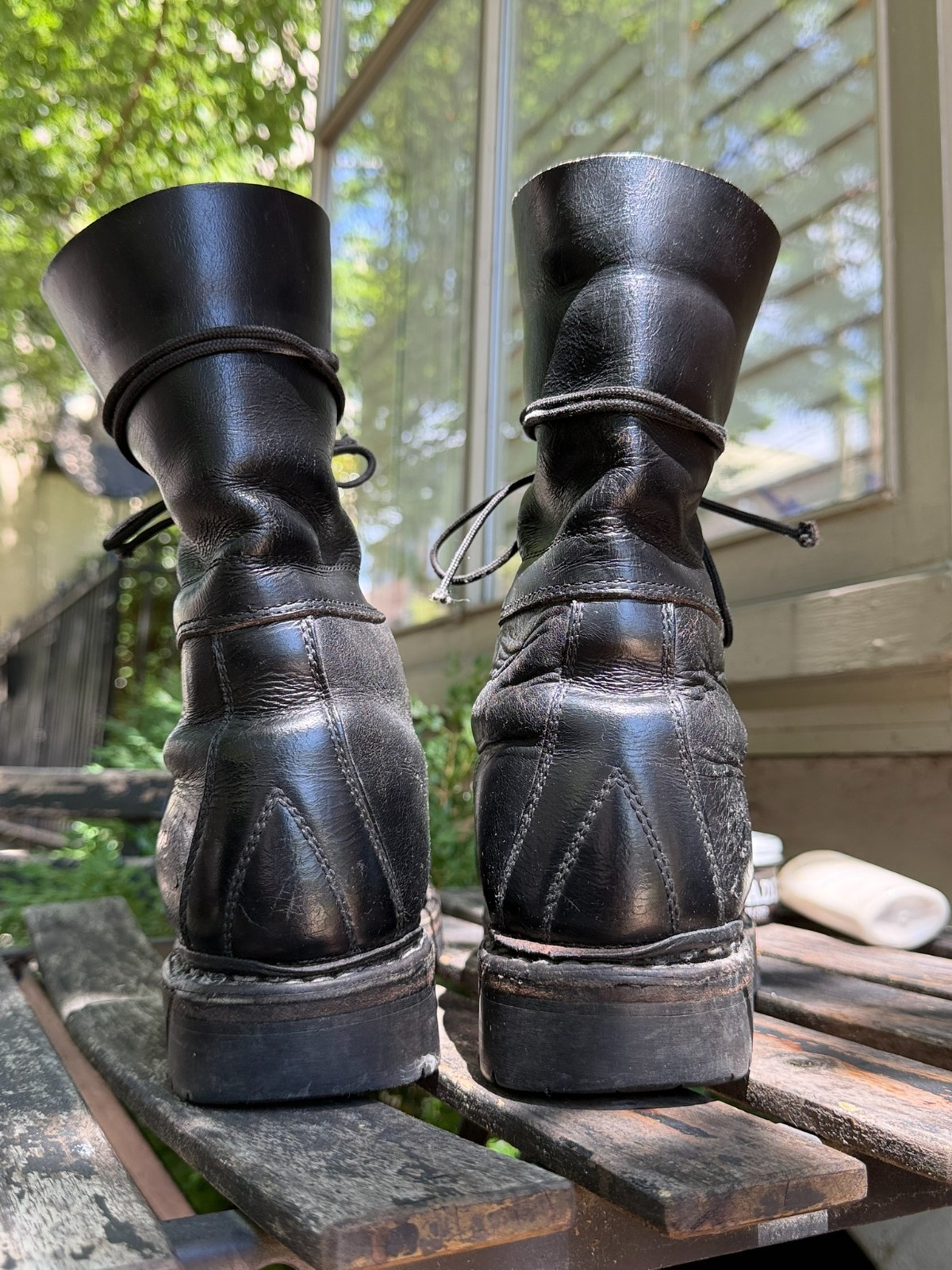 Austrian Mountain Combat Boot (Heavy Duty, Hiking) Steinkogler 43 Black Leather