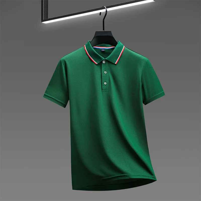 Men’s Solid Polo Shirt Breathable Summer Beach Business Casual Tee Tshirt Gift