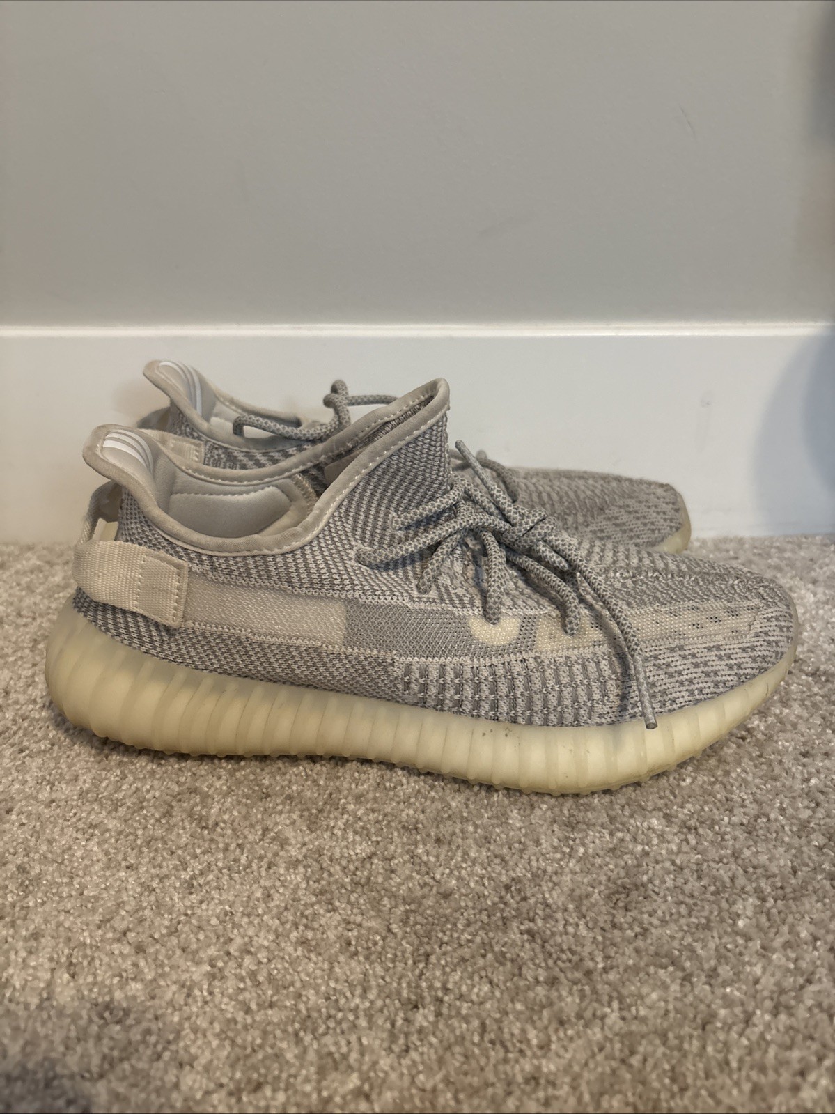 adidas Yeezy Boost 350 V2 Static Reflective EF2367 White/Grey Size 8.5 With Box