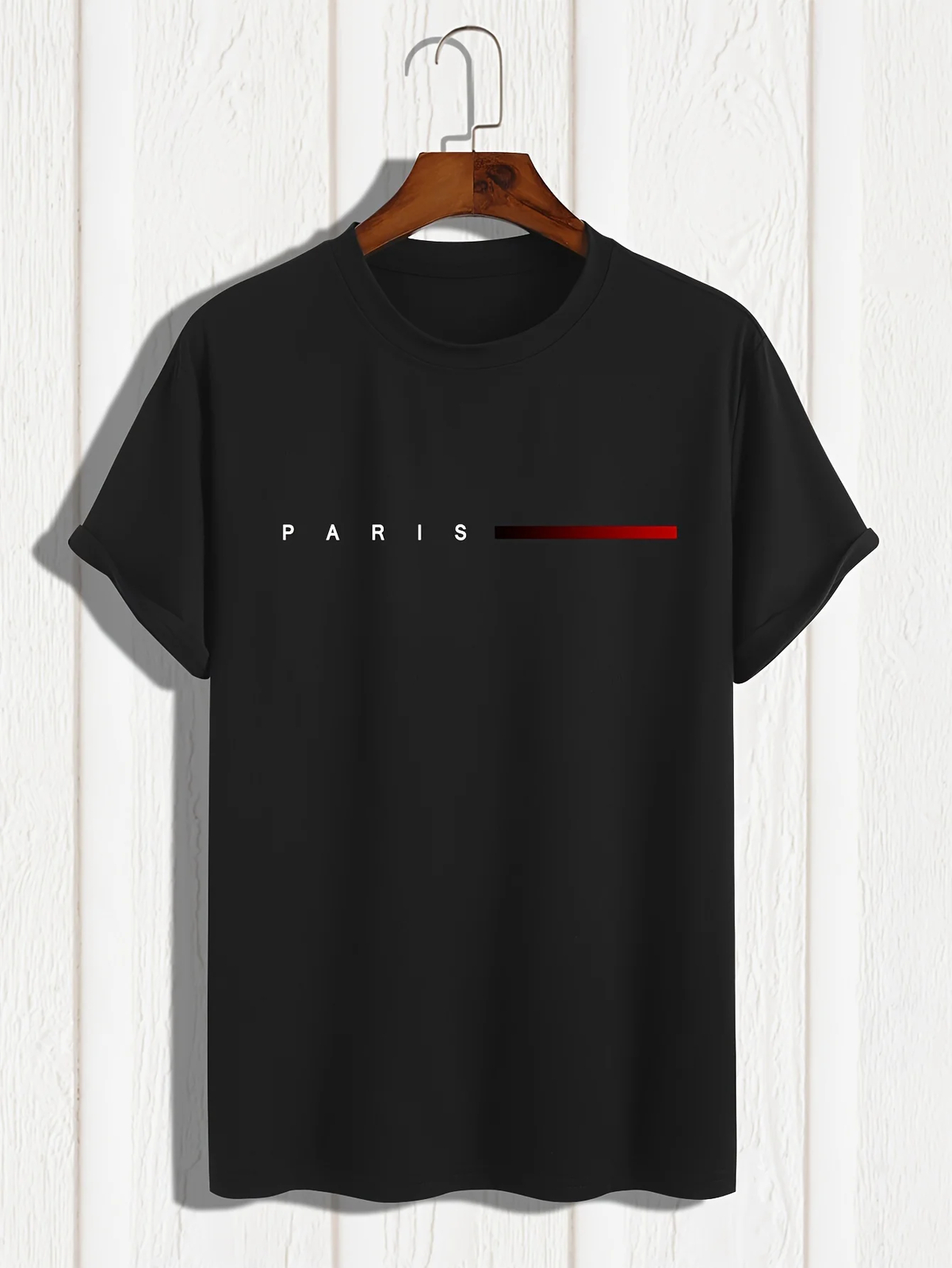 Men’s T-Shirt Paris Print Stylish Street Fashion Normal Fit Round Neck 2XS-5XL