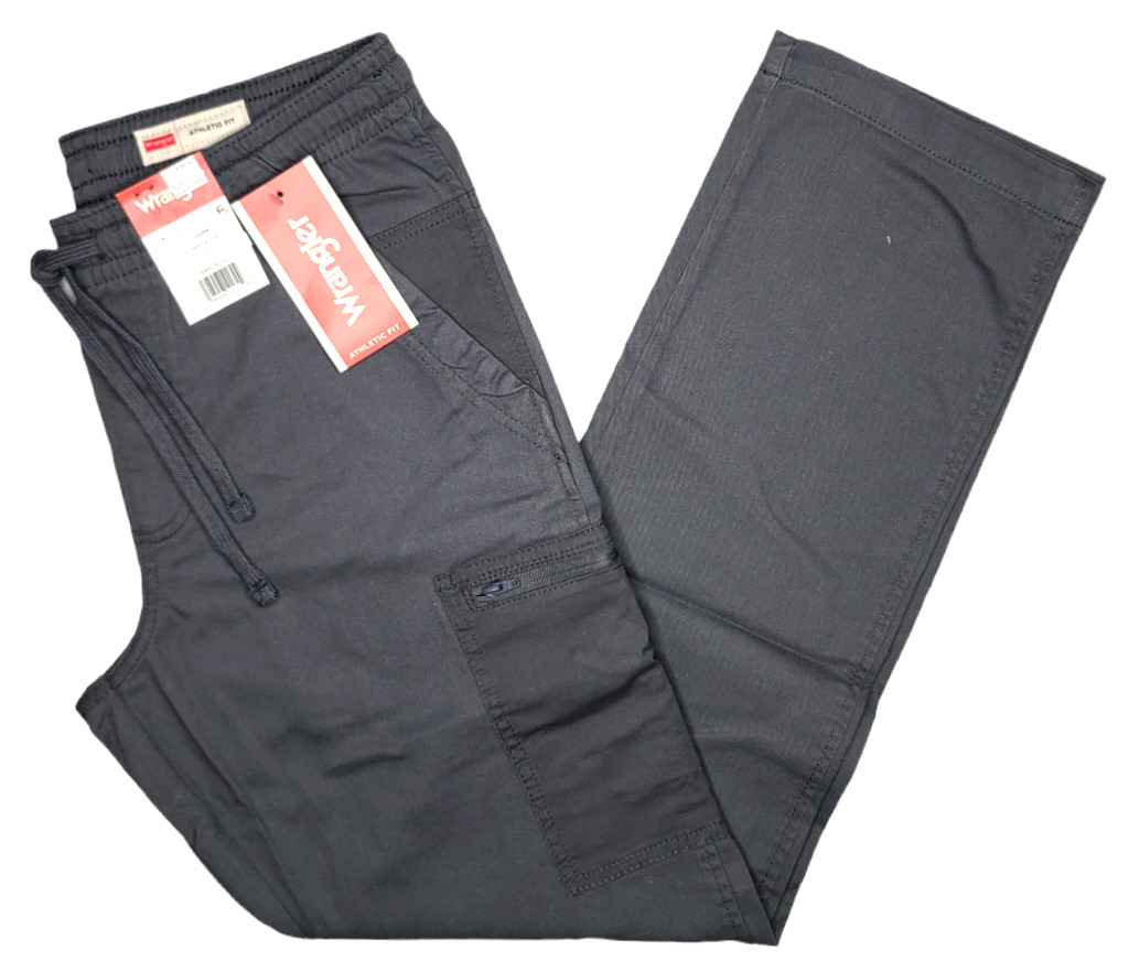 Wrangler #11647 NEW Men’s Elastic Waist Drawstring Athletic Fit Cargo Pants
