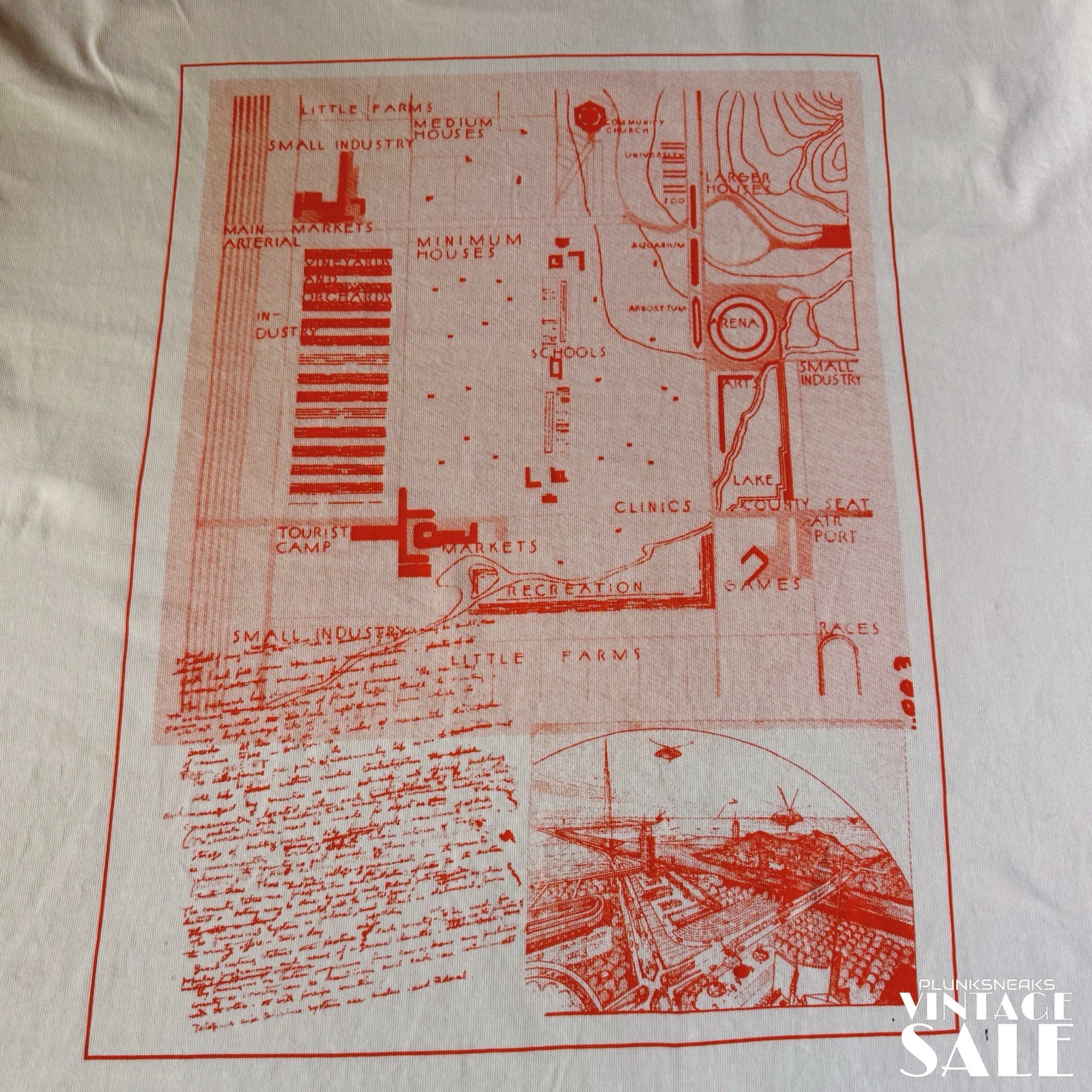 Kith Frank Lloyd Wright Foundation Drawing Tee • L • Sandrift •2023•SHIPS TODAY