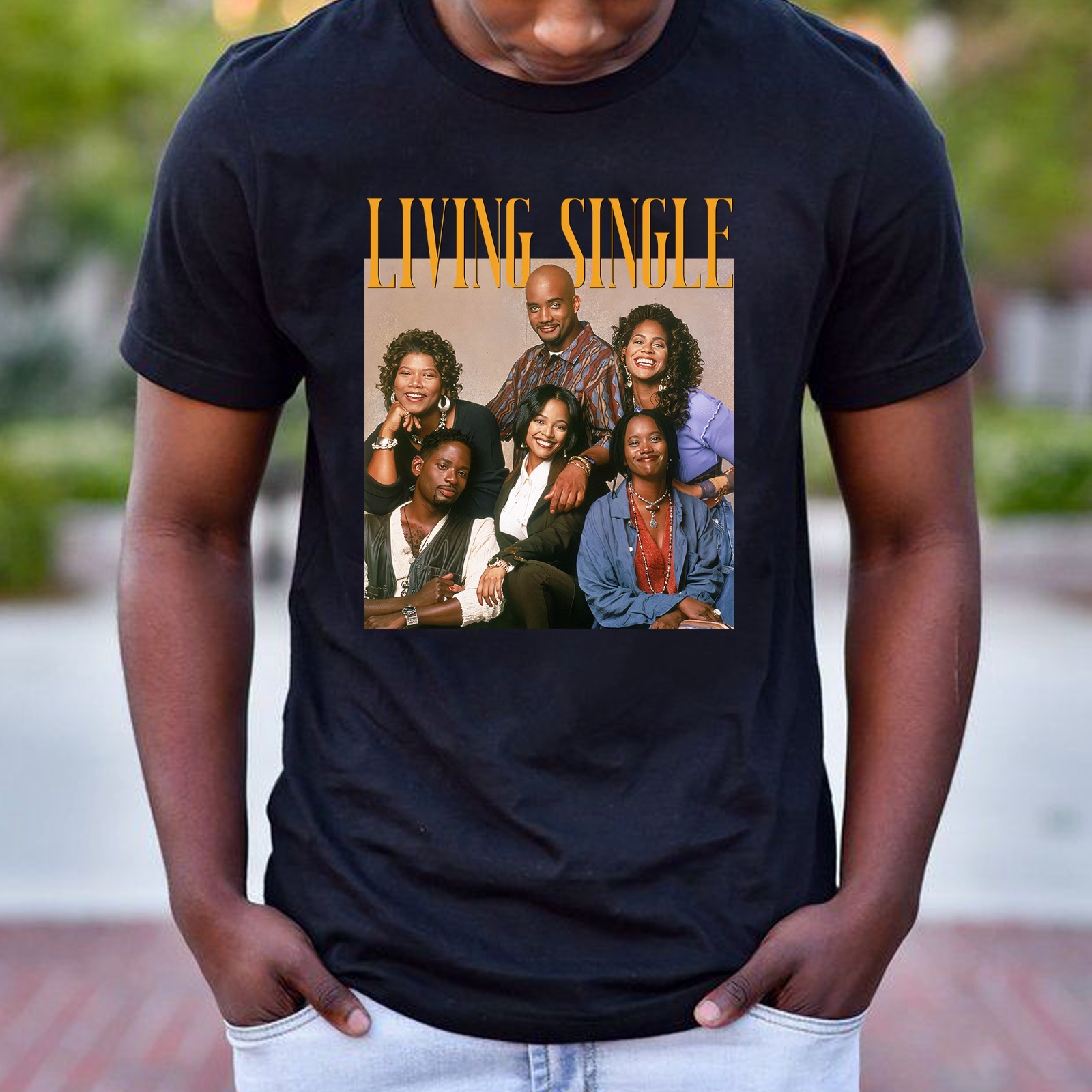 Living Single Friends T-shirt, Retro Living Single Crew Tee, Classic 80s TV Show