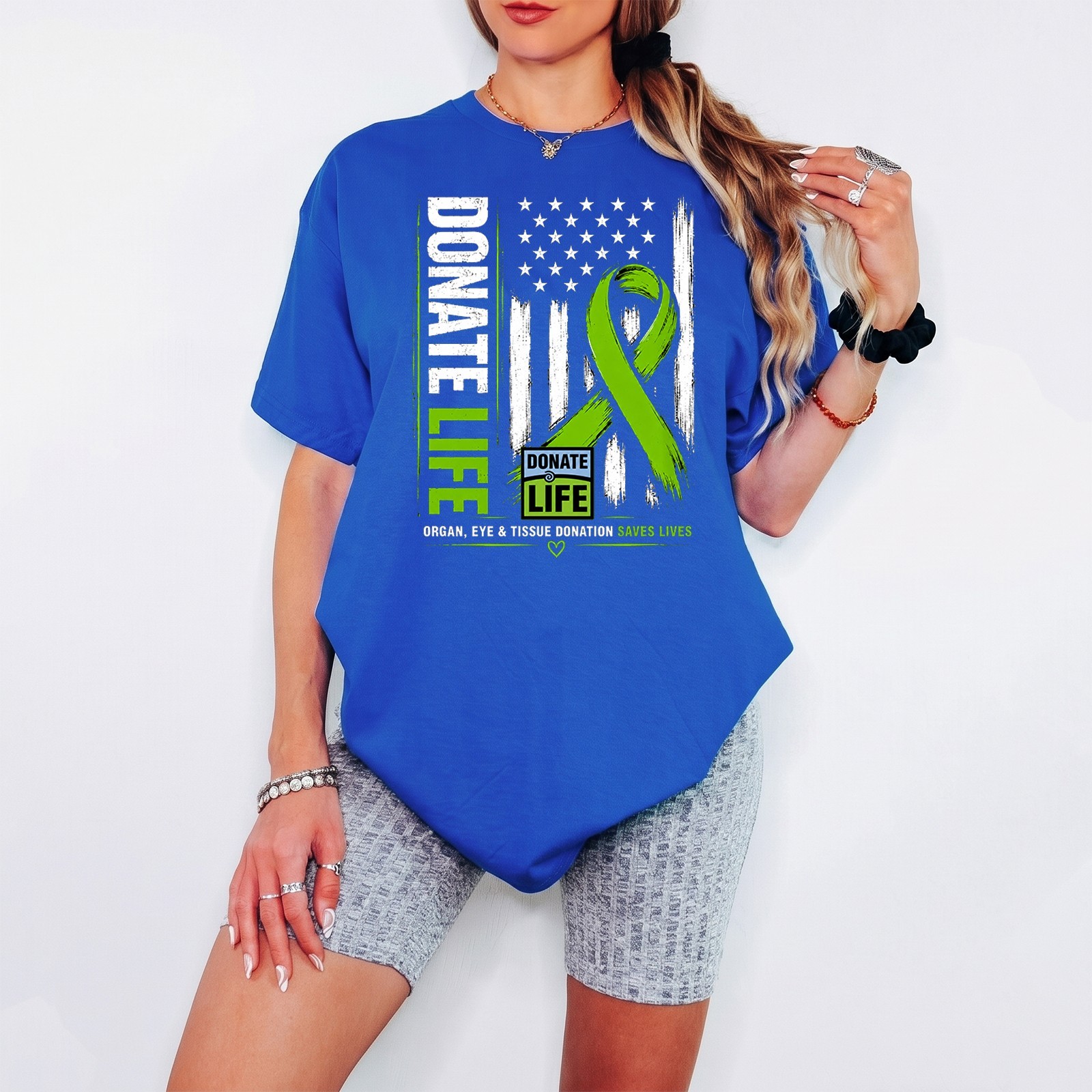 Donate Life Shirt Organ Donation Awareness Shirt Green Ribbon Graphic Tee