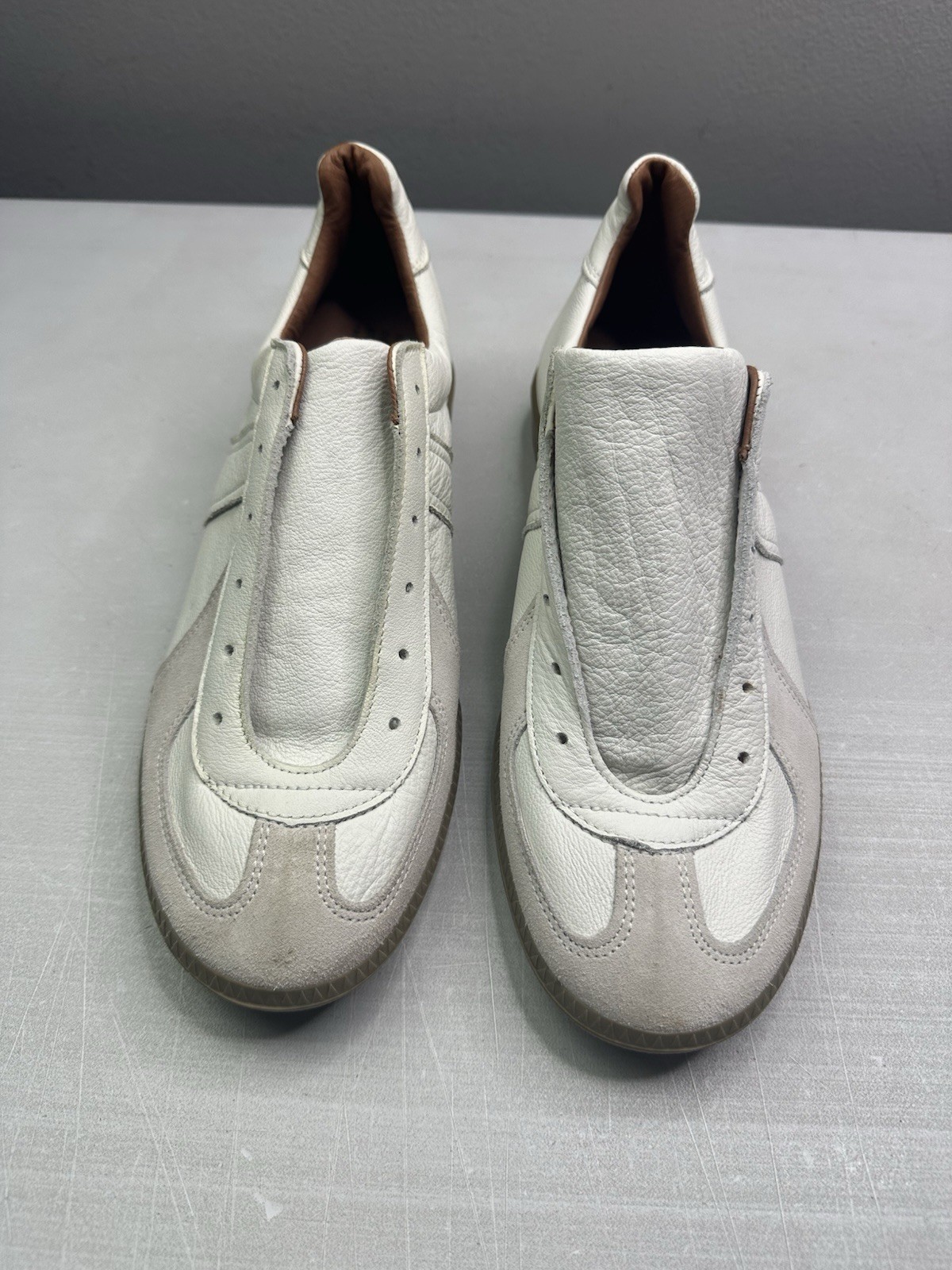 New Reproduction of Found German Military Trainers, White, Men’s Size 44 (US 10)