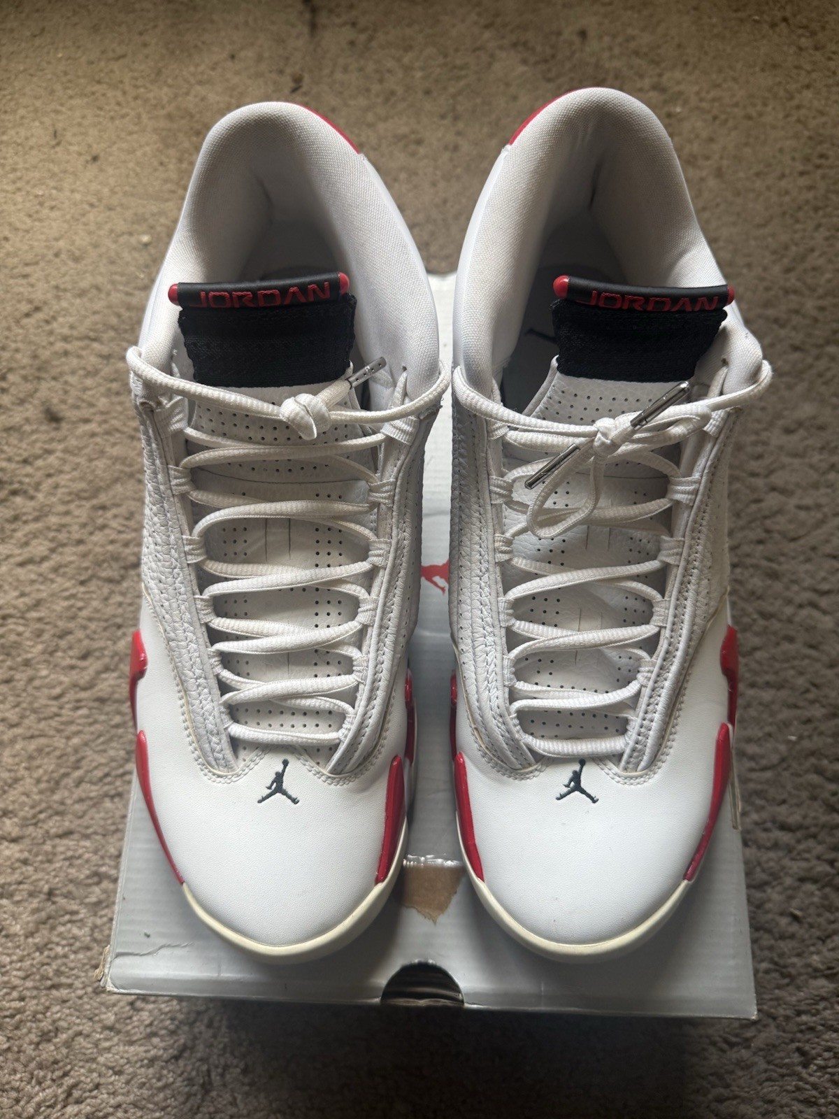 Jordan Air Jordan 14 Retro Candy Cane 2019 White/Red/Black 487471-100