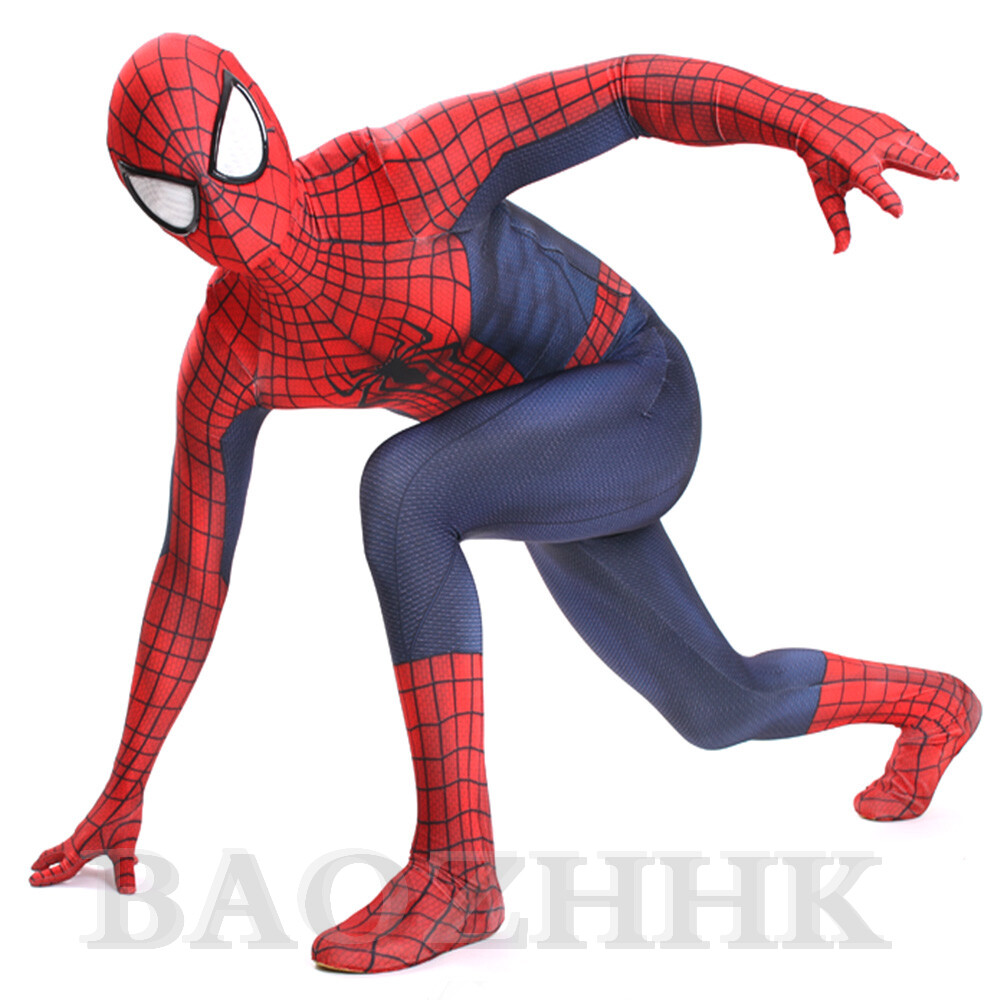 The Amazing Spiderman TASM 2 Jumpsuit Spider-man Cosplay Prop Costume Adult Kids
