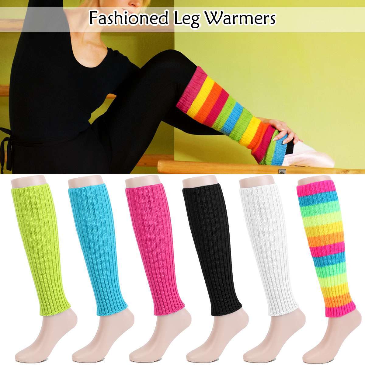 Winter Warm Knit Crochet Knee Leg Warmers Legging Boot Socks Foot Cover US