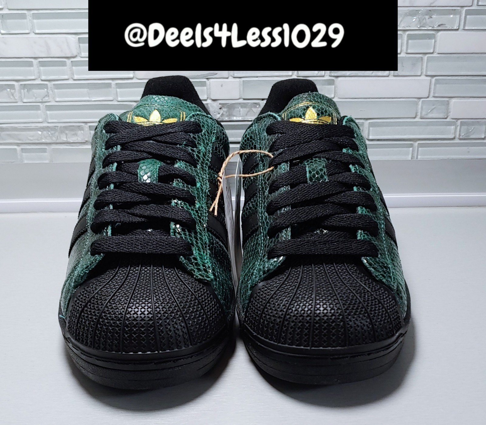 Adidas Originals Superstar 2 Snakeskin Womens Collegiate Green Black Gold JP8159
